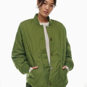 Aritzia Olive Quilted Jacket